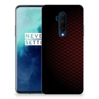 OnePlus 7T Pro TPU bumper Geruit Rood - thumbnail