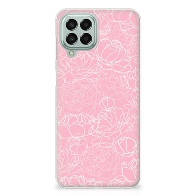 Samsung Galaxy M33 | TPU Case | White Flowers