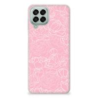 Samsung Galaxy M33 | TPU Case | White Flowers
