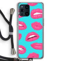 Bite my lip: Oppo Find X3 Transparant Hoesje met koord