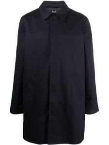 A.P.C. veste imperméable Ville en coton - Bleu