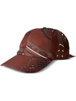 Maison Michel Tiger Bow abstract-print cap - Marron