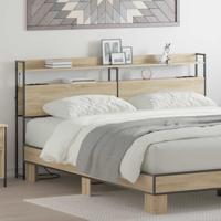 Hoofdbord met plank met opslag Sonoma eiken 200 cm Bewerkt hout