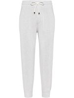 Brunello Cucinelli pantalon de jogging à design texturé - Blanc