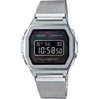 Casio A1000M-1BEF Zwart Zilverkleurig Heren horloge