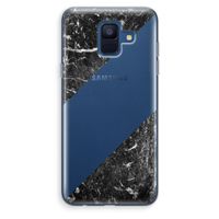 Zwart marmer: Samsung Galaxy A6 (2018) Transparant Hoesje