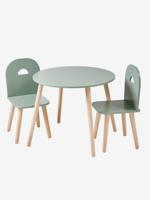 Set houten stoelen en tafel REGENBOOGCOLLECTIE saliegroen - thumbnail
