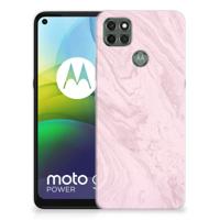 Motorola Moto G9 Power | TPU | Siliconen hoesje | Marble Pink - Origineel Cadeau Vriendin