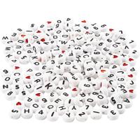 Creativ Company Letterkralen, afm 7 mm, gatgrootte 1,2 mm, ca. 1500 stuk, wit, 200 gr/ 1 doos