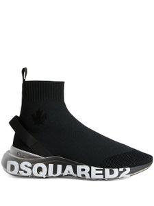 DSQUARED2 baskets en maille à logo imprimé - Noir