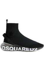 DSQUARED2 baskets en maille à logo imprimé - Noir - thumbnail