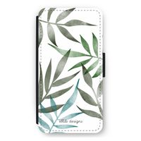 Tropical watercolor leaves: iPhone 11 Pro Max Flip Hoesje