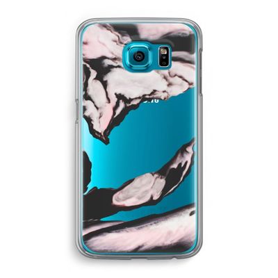 Roze stroom: Samsung Galaxy S6 Transparant Hoesje