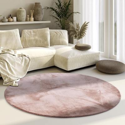 Vloerkleed Leon Rond - Oud Roze maat: xcm - materiaal: Polyester - Dekbed-Discounter.nl