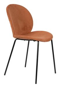 Zuiver Eetkamerstoel 'Bonnet' Ribstof, kleur Terracotta