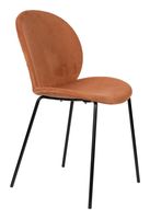 Zuiver Eetkamerstoel 'Bonnet' Ribstof, kleur Terracotta