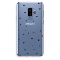 Blauwe stippen: Samsung Galaxy S9 Plus Transparant Hoesje