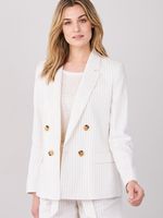 Gestreepte blazer van hoogwaardige Italiaanse linnen-mix Gestreepte blazer van hoogwaardige Italiaanse linnen-mix