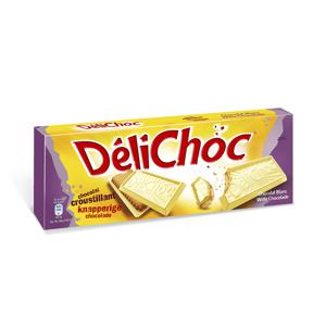 D&eacute;lichoc Wit - Knapperige biscuits met witte chocolade - 150g