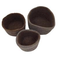 Papoose Toys Papoose Toys Nested Bowls Grey - thumbnail