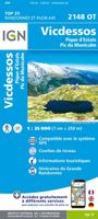 Wandelkaart - Topografische kaart 2148OT Vicdessos, Pic d'Estats et de Montcalm, Pyrenees-Ariegeoises | IGN - Institut Géographique National - thumbnail