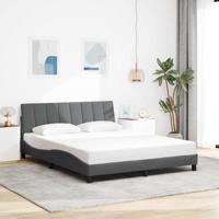 Bedframe zonder matras "Hanko" stof donkergrijs 160x200 cm