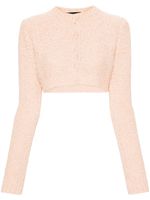 Fabiana Filippi cardigan en tweed à coupe crop - Orange