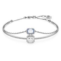 Swarovski 5668244 Armband Stilla zilverkleurig-blauw-wit 16,5-19 cm - thumbnail