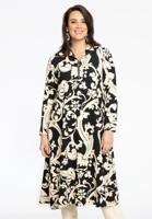 Yoek Jurk met turtle neck BECKY | Zwart | Maat 50/52