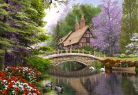Castorland puzzel river cottage - 1000 stukjes - thumbnail