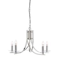 Searchlight Chrome hanglamp Ascona Ø 62cm 4165-5SS - thumbnail