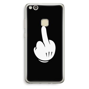 Middle finger black: Huawei Ascend P10 Lite Transparant Hoesje