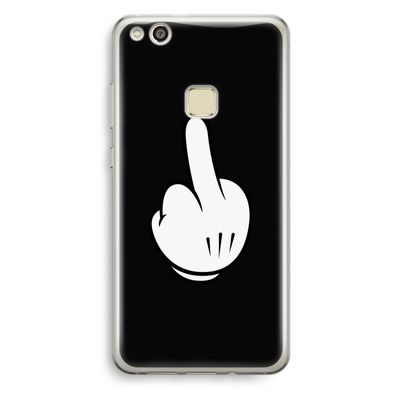 Middle finger black: Huawei Ascend P10 Lite Transparant Hoesje
