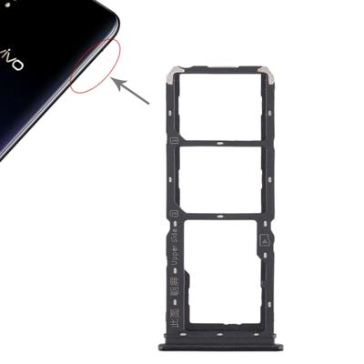 2 x SIM kaarthouder + Micro SD Card lade voor Vivo Y97(Black)