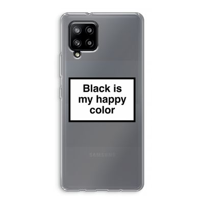 Black is my happy color: Samsung Galaxy A42 5G Transparant Hoesje