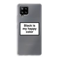 Black is my happy color: Samsung Galaxy A42 5G Transparant Hoesje
