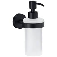 tesa MOON BLACK 40565-00000-00 Zeepdispenser 200 ml Zwart (mat), Glas gesatineerd - thumbnail