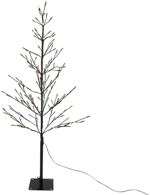 Kerstverlichting LED boom 80 lampjes zwart 120cm, gouden gloed