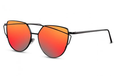 CWI zonnebril dames vlinder zwart/rood (CWI1410) CWI zonnebril dames vlinder zwart/rood (CWI1410)