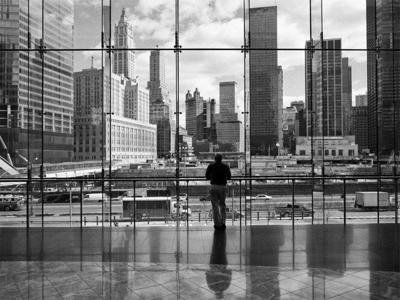 Kunstdruk Henri Silberman - Looking at Ground Zero 80x60cm