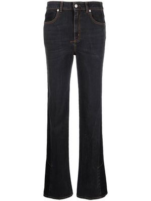 Alexander McQueen jean bootcut à patch logo - Noir