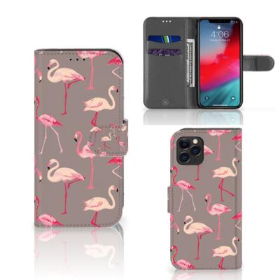 Apple iPhone 11 Pro | Telefoonhoesje | Met pasjeshouder | Flamingo