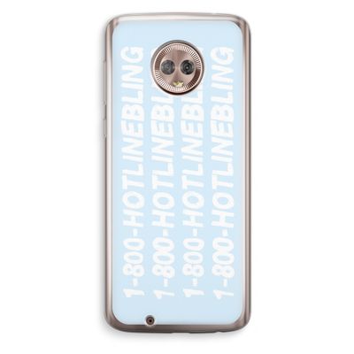 Hotline bling blue: Motorola Moto G6 Transparant Hoesje