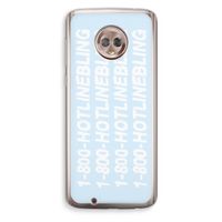 Hotline bling blue: Motorola Moto G6 Transparant Hoesje