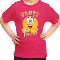 Verkleed T-shirt voor meisjes - Party Time - roze - carnaval - feestkleding voor kinderen - thumbnail