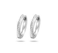 TFT Klapoorringen Zirkonia Zilver Gerhodineerd Glanzend 2.5 mm x 16.5 mm
