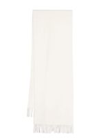 Vivienne Westwood écharpe frangée à logo brodé - Blanc