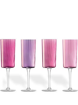 LSA International lot de quatre flûtes à champagne Gems - Rose