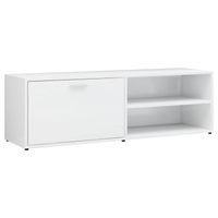The Living Store tv-kast Modern - Hout - 120 x 34 x 37 cm - Hoogglans wit