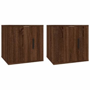 vidaXL Tv-wandmeubels 2 st 40x34,5x40 cm bruin eikenkleur